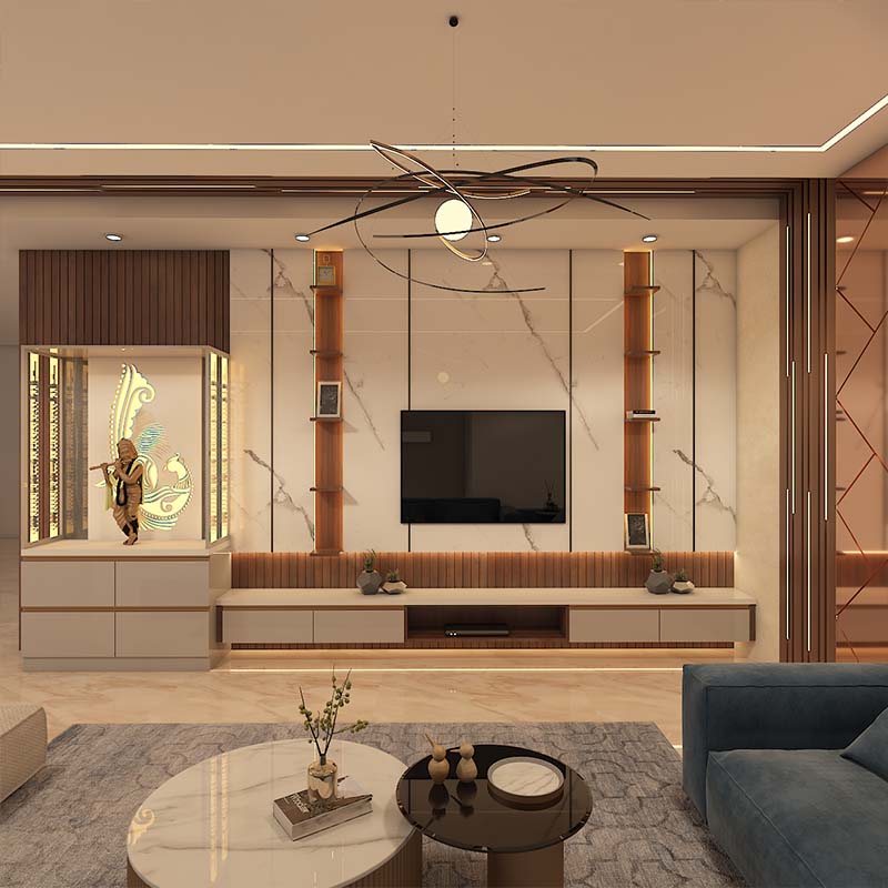 Living room interior design in Bangalore